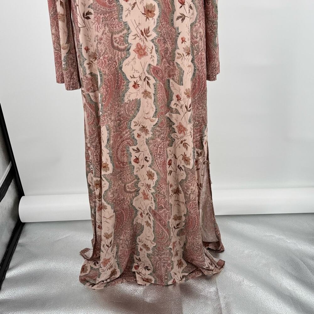 All Saints Susannah Cascade Maxi Dress Removable Sleeves Boho Floral US Size 0 - Picture 5 of 14